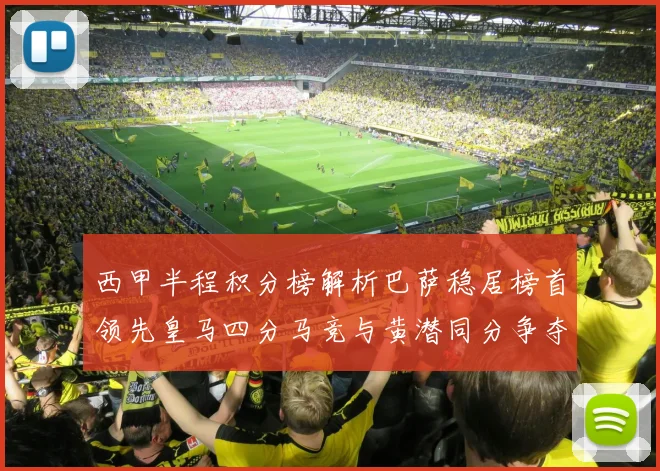 西甲半程积分榜解析巴萨稳居榜首领先皇马四分马竞与黄潜同分争夺激烈